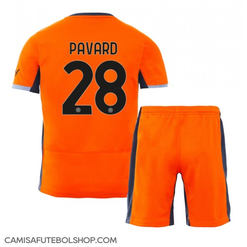 Camisa de time de futebol Inter Milan Benjamin Pavard #28 Replicas 3º Equipamento Infantil 2023-24 Manga Curta (+ Calças curtas)